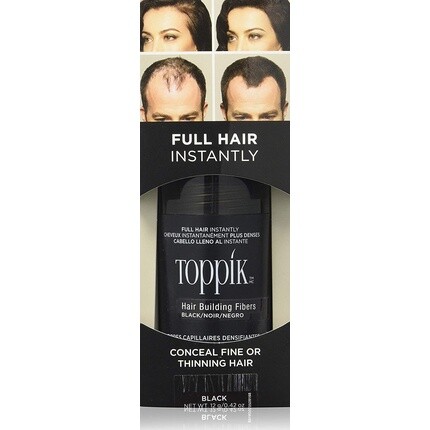 

Волокна для наращивания волос Toppik черные 12G и 21G, Toppk