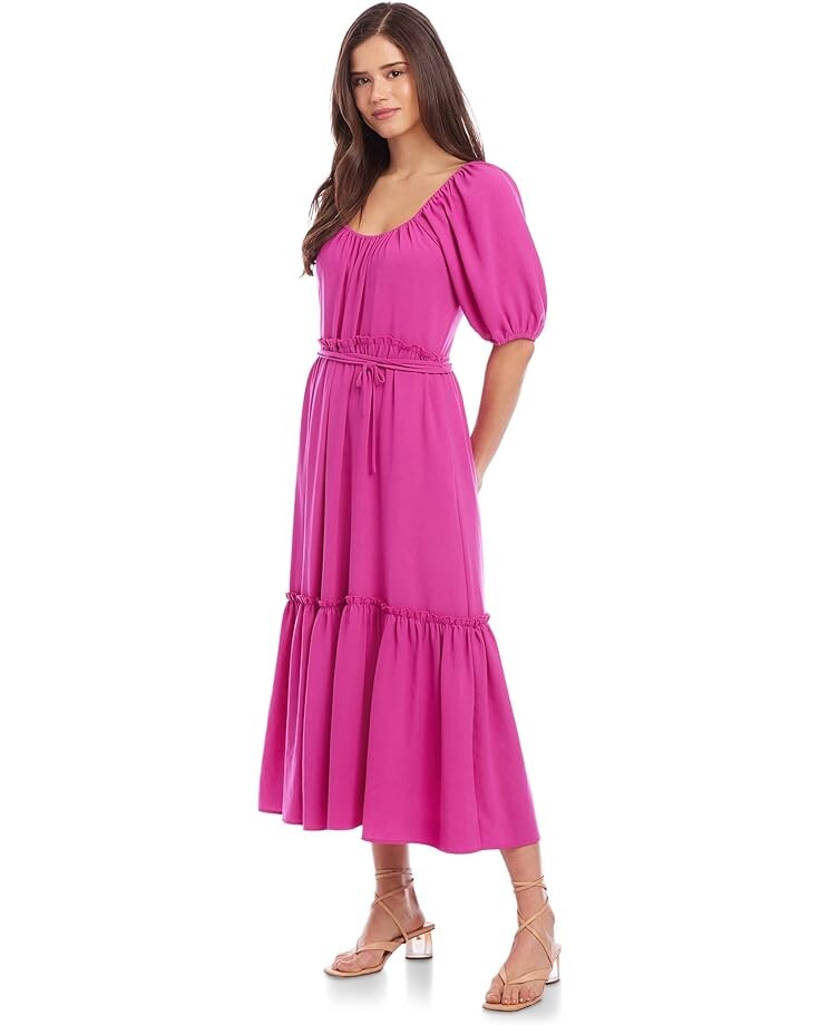 Платье Karen Kane Puff Sleeve Dress, цвет Berry платье karen kane brigitte midi dress темно синий