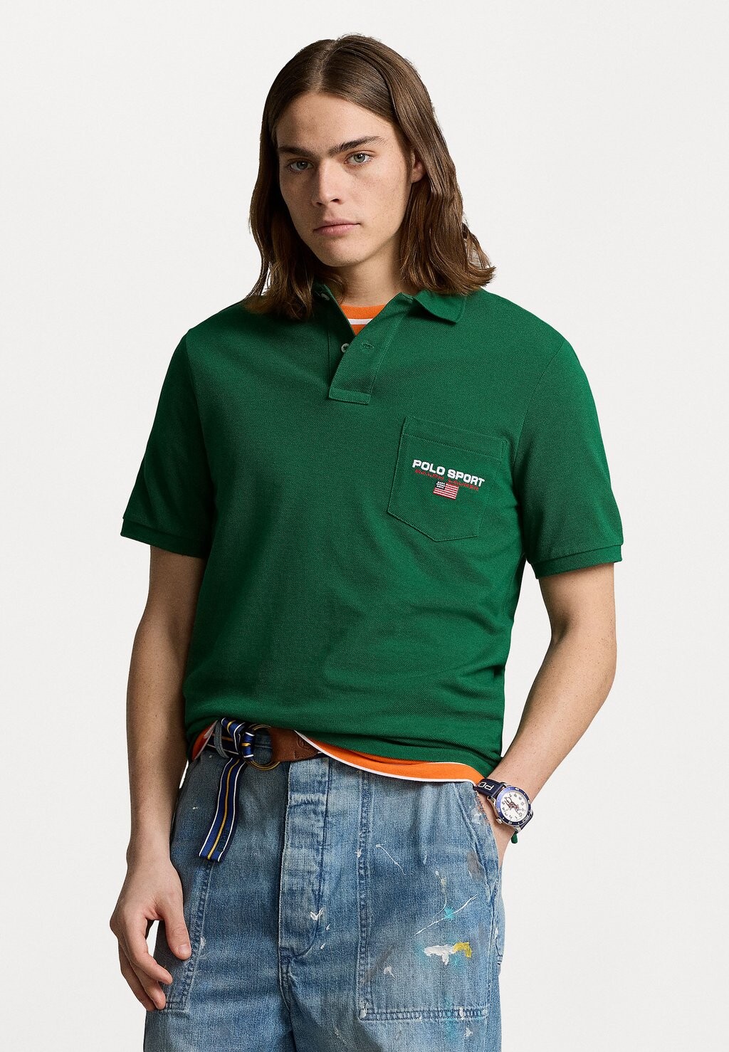 

Рубашка-поло SHORT SLEEVE UNISEX Ralph Lauren, цвет tennis green