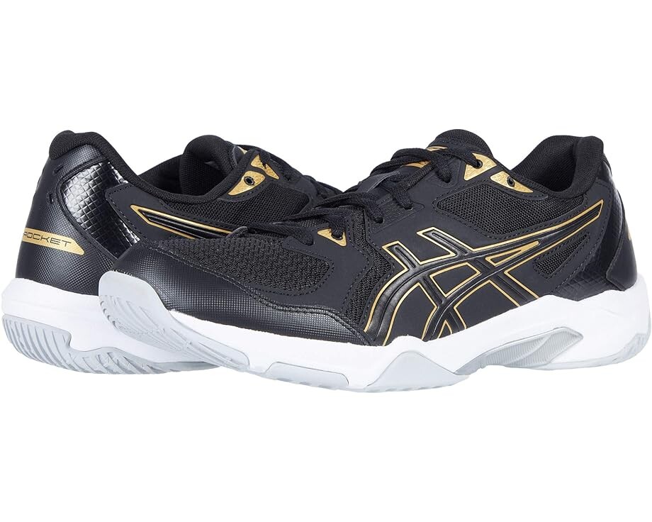 

Кроссовки ASICS GEL-Rocket 10 Volleyball Shoe, цвет Black/Pure Gold