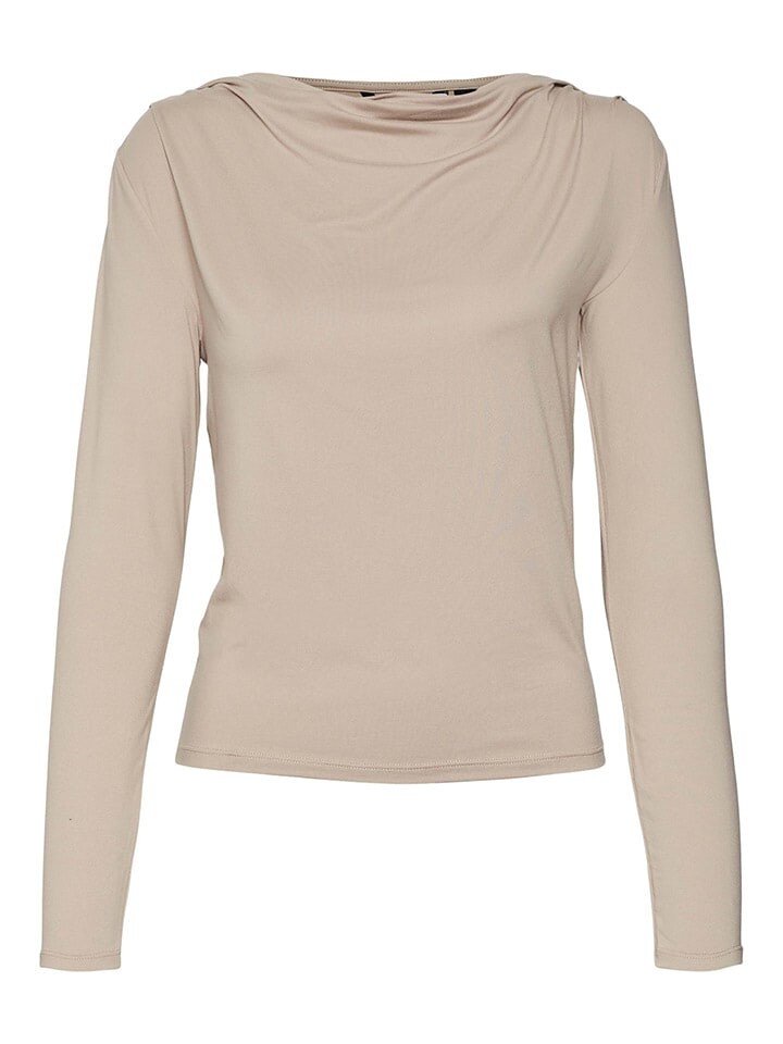 Лонгслив Vero Moda, бежевый