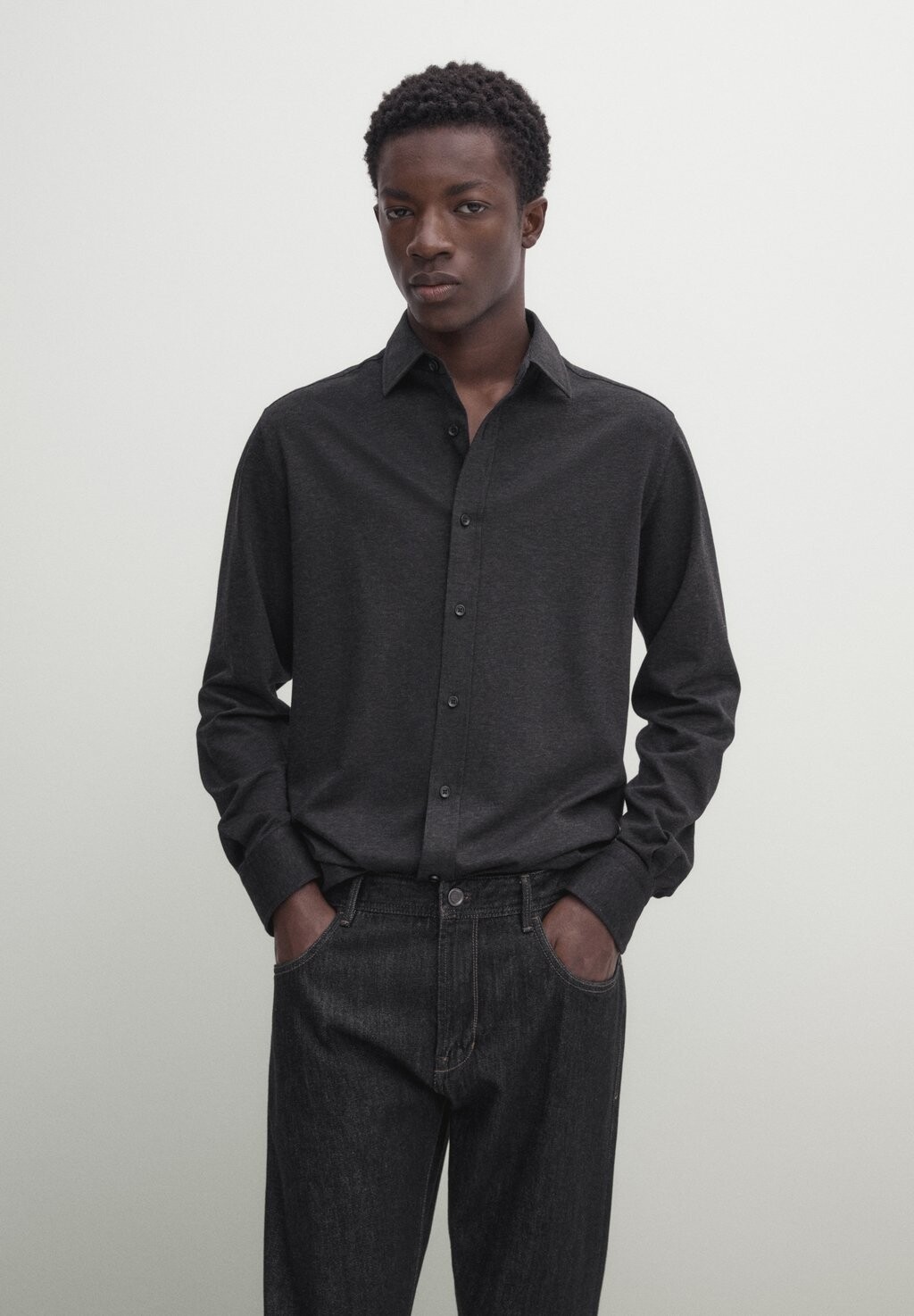 

Рубашка Massimo Dutti, серый