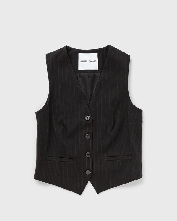 

Жилет Samsøe & Samsøe Saramona Vest 15128, цвет black pinstripe