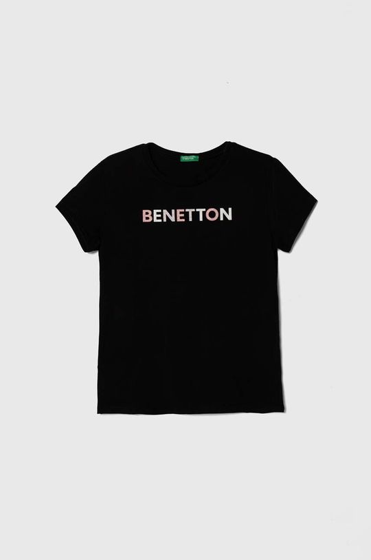 

Хлопковая футболка для детей United Colors of Benetton, черный