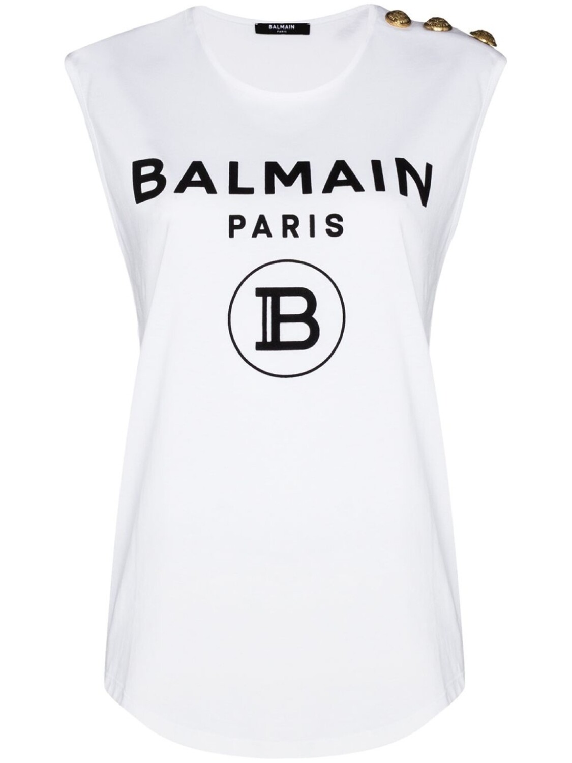

Balmain топ с логотипом, белый