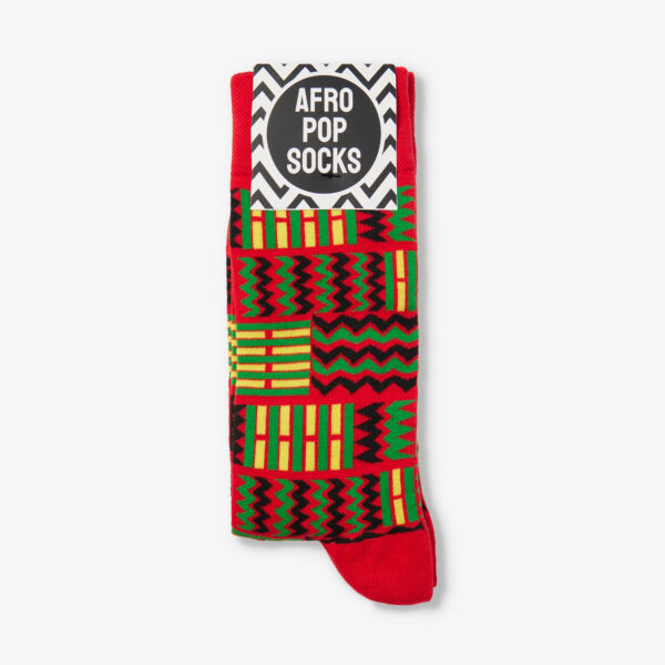 

Трикотажные носки с графичным узором Afropop Socks, красный
