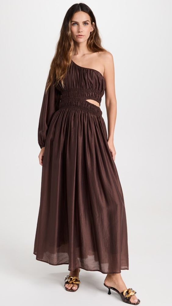 

Платье Moon River One Shoulder, коричневый