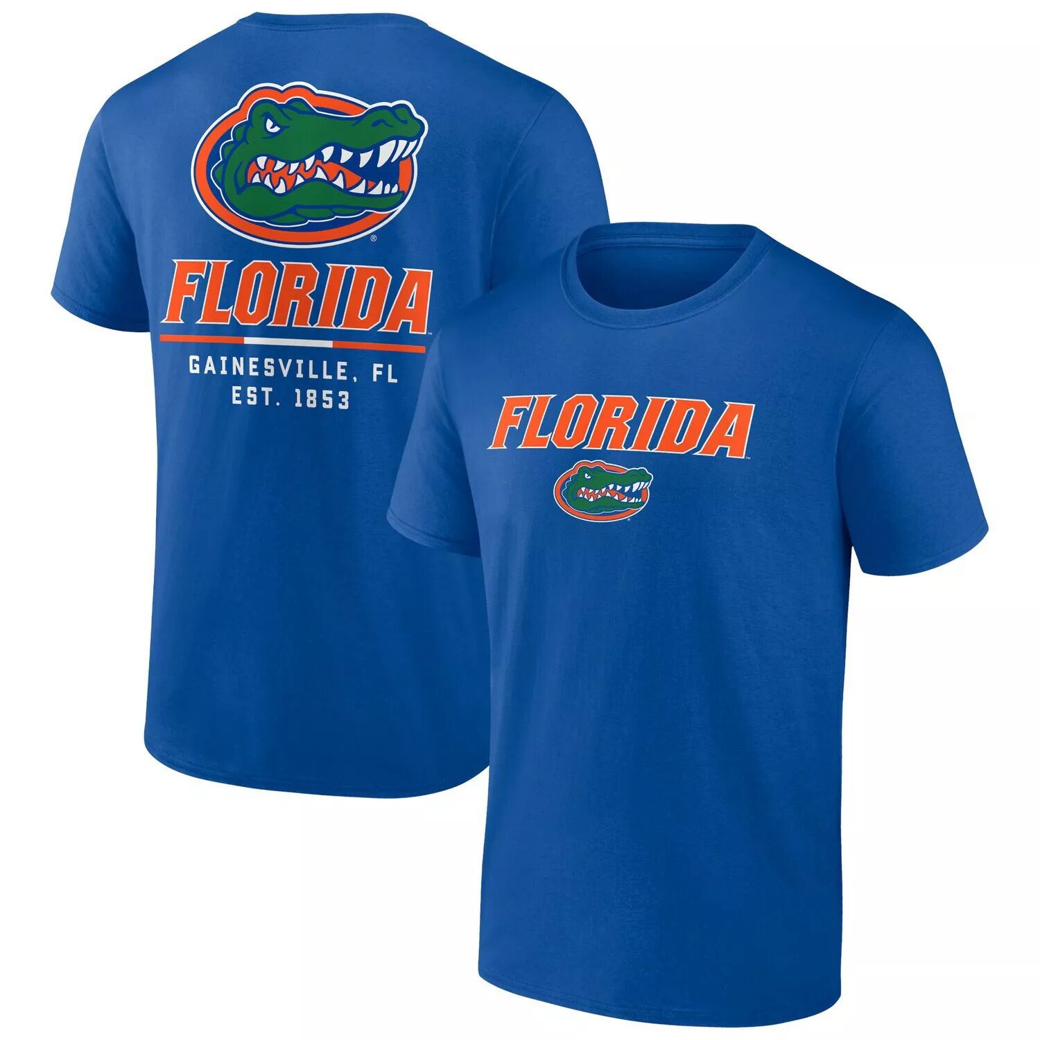 

Мужская футболка с логотипом Royal Florida Gators Game Day 2-Hit Fanatics