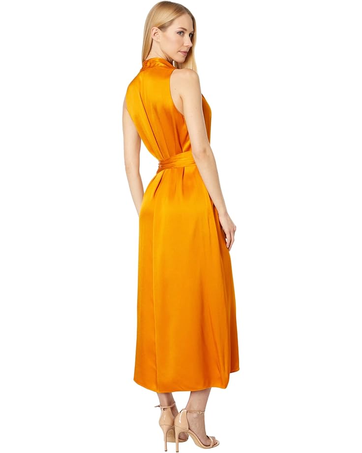 Платье Vince Sleeveless Draped Wrap Dress, цвет Burnt Orange
