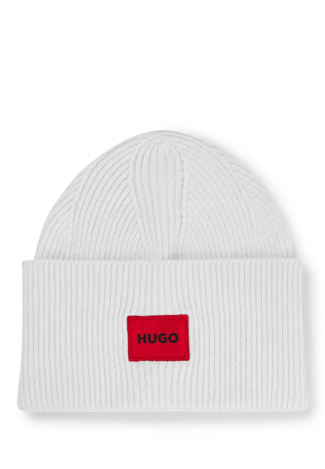 Вязаная шапка xaff 6 Hugo, белый шапка бини xaff unisex hugo цвет open white