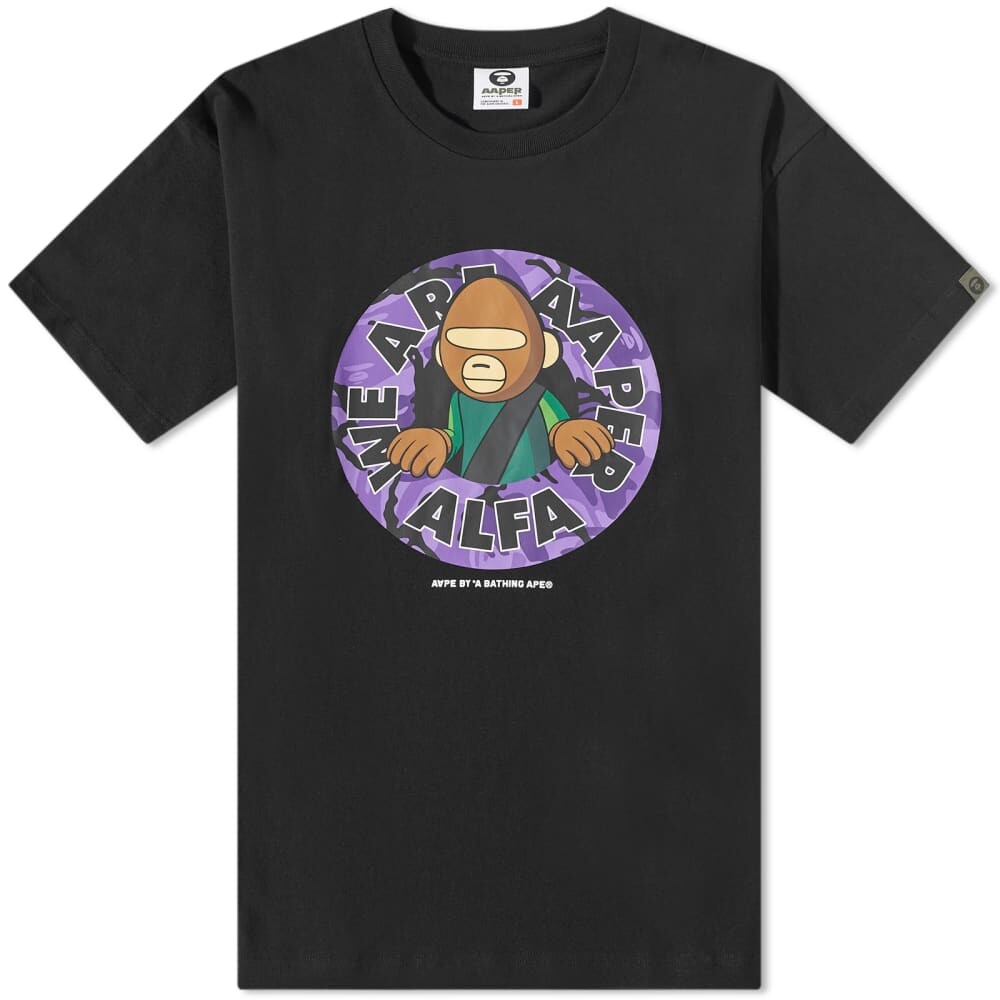 

Базовая футболка AAPE We Are Aaper Alfa, черный