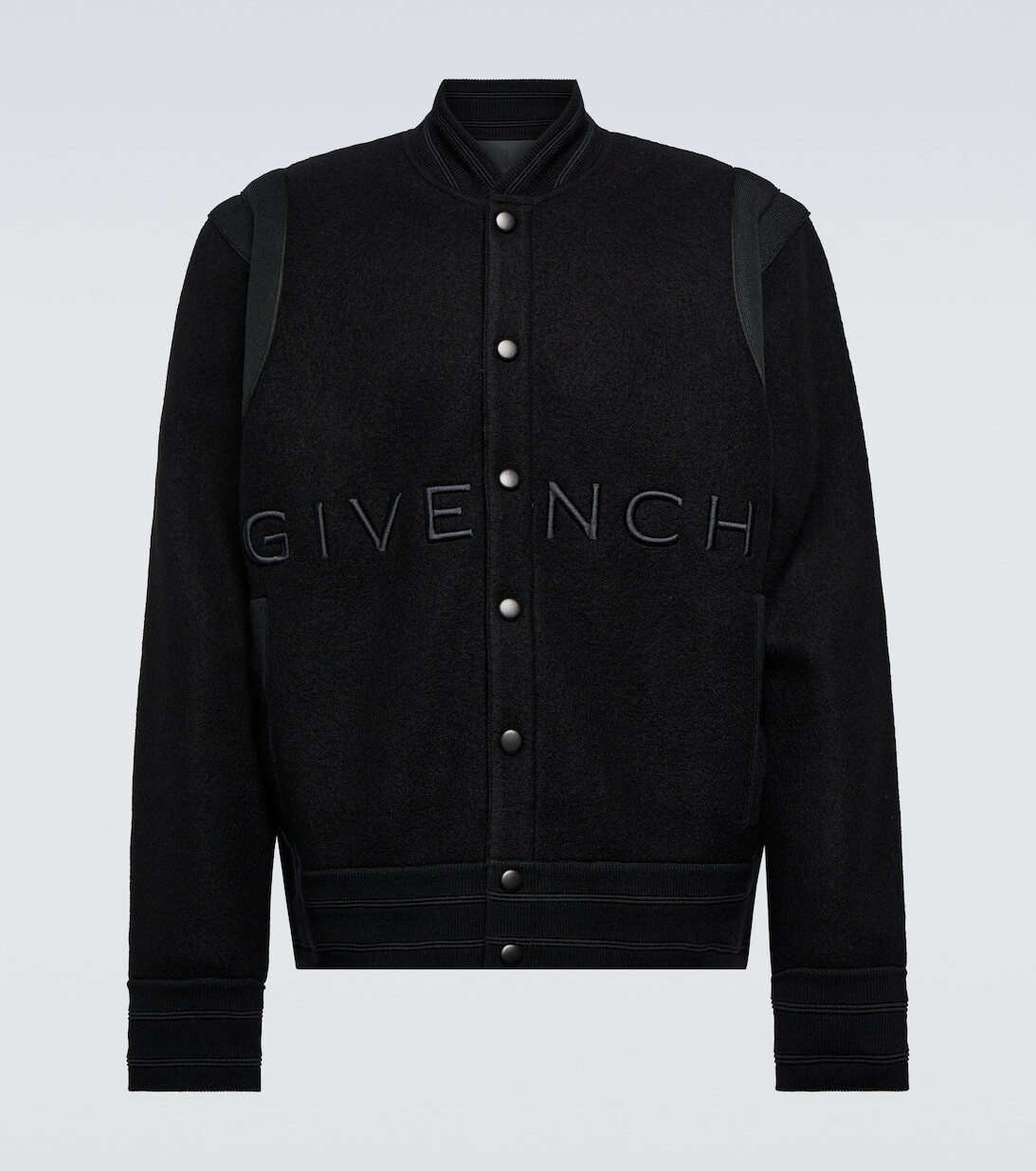 

Студенческая куртка из шерсти с вышитым логотипом Givenchy, черный