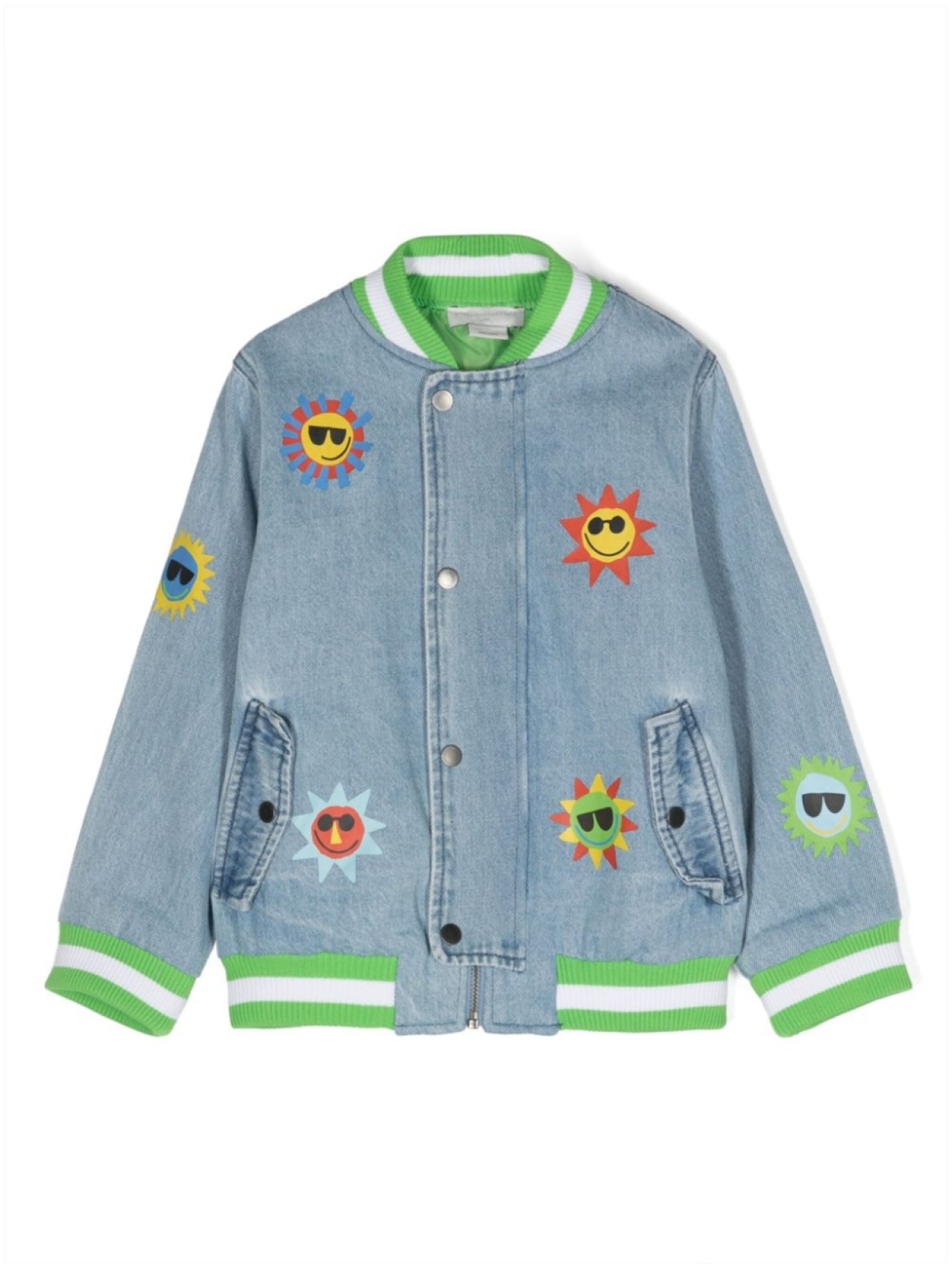 

Stella McCartney Kids джинсовый бомбер, синий