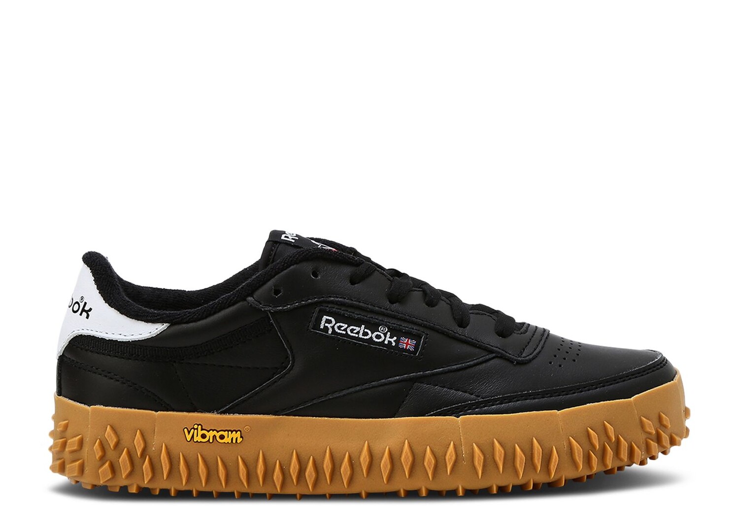 

Кроссовки Reebok Club C Vibram 'Black Gum', черный