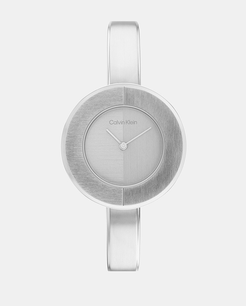 Часы женские Confidence 25200022 стальные Calvin Klein, серебро ремешок из нержавеющей стали с изогнутым концом для наручных часов серебристый черный матовый браслет для мужчин и женщин металлические а