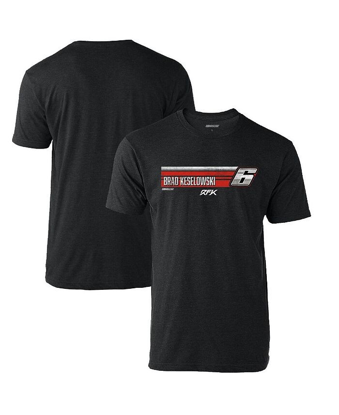 

Мужская футболка Heather Charcoal Brad Keselowski Hot Lap Rfk Racing, черный