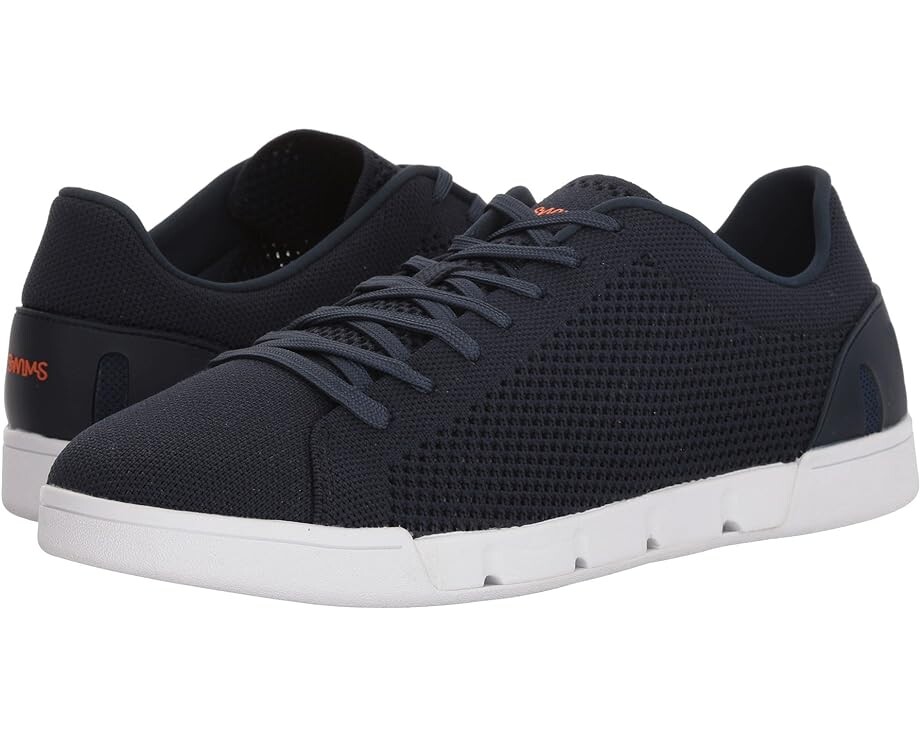 Кроссовки SWIMS Breeze Tennis Knit Sneakers, темно-синий/белый мужские кеды swims breeze tennis storm navy 41