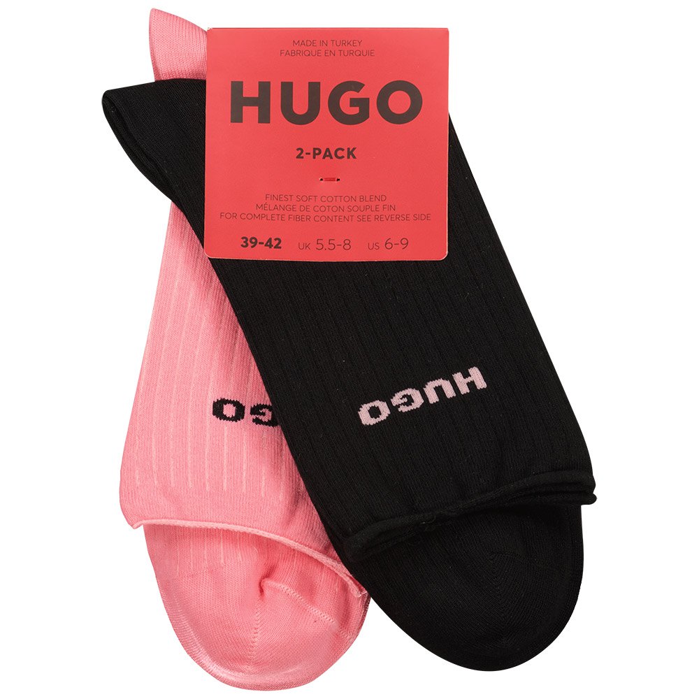 Носки HUGO Qs Fine Rib Cc 2 шт, розовый hugo носки 2p qs rib iconic 2 шт