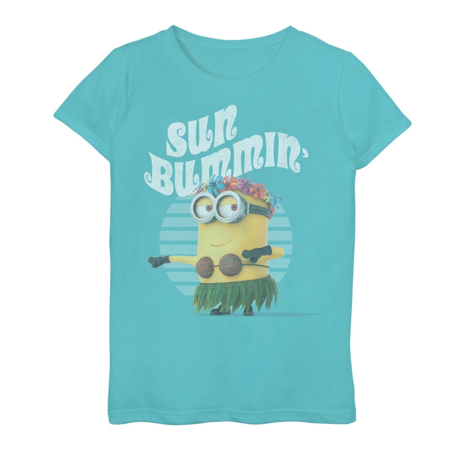 

Футболка DreamWorks Despicable Me Minions Sun Bummin' Hawaii для девочек 7–16 лет с рисунком Licensed Character