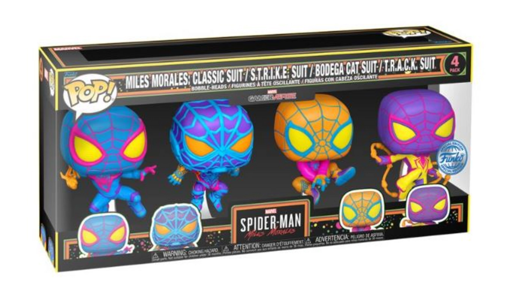 

Funko - Pop! Майлз Моралес Эксклюзивная поп-музыка Blacklight в США! Винил 4 шт