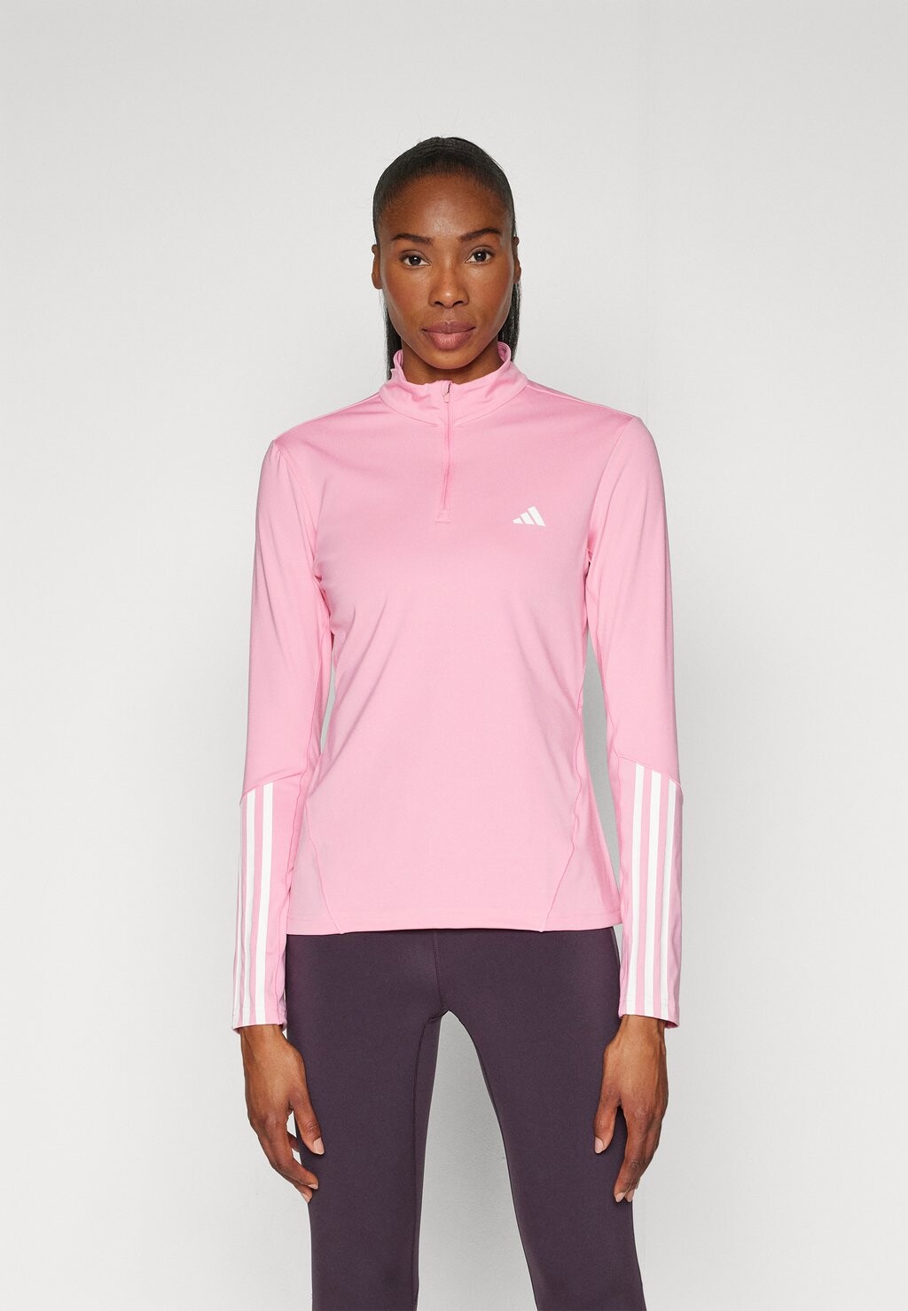 

Рубашка с длинным рукавом HYPERGLAM QUARTER ZIP adidas Performance, цвет bliss pink/white