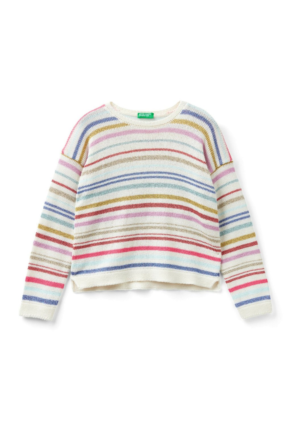 Вязаный свитер STRIPED United Colors of Benetton, цвет multicolor вязаный свитер jeffie laurella цвет multicolor