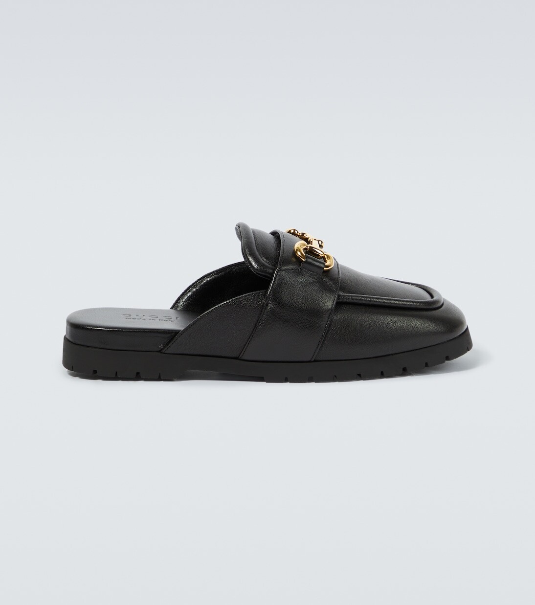 

Кожаные тапочки horsebit Gucci, черный