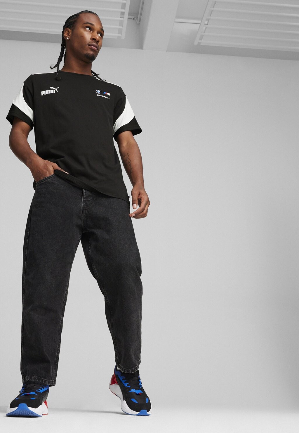 

Футболка с принтом Puma, цвет black