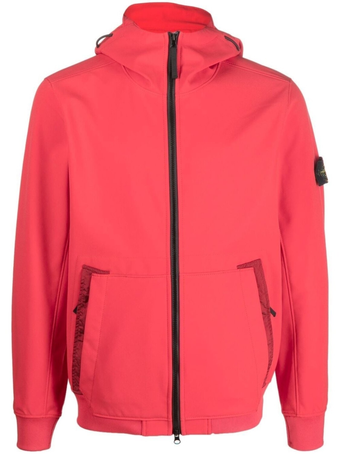 

Stone Island куртка с капюшоном и нашивкой Compass, красный