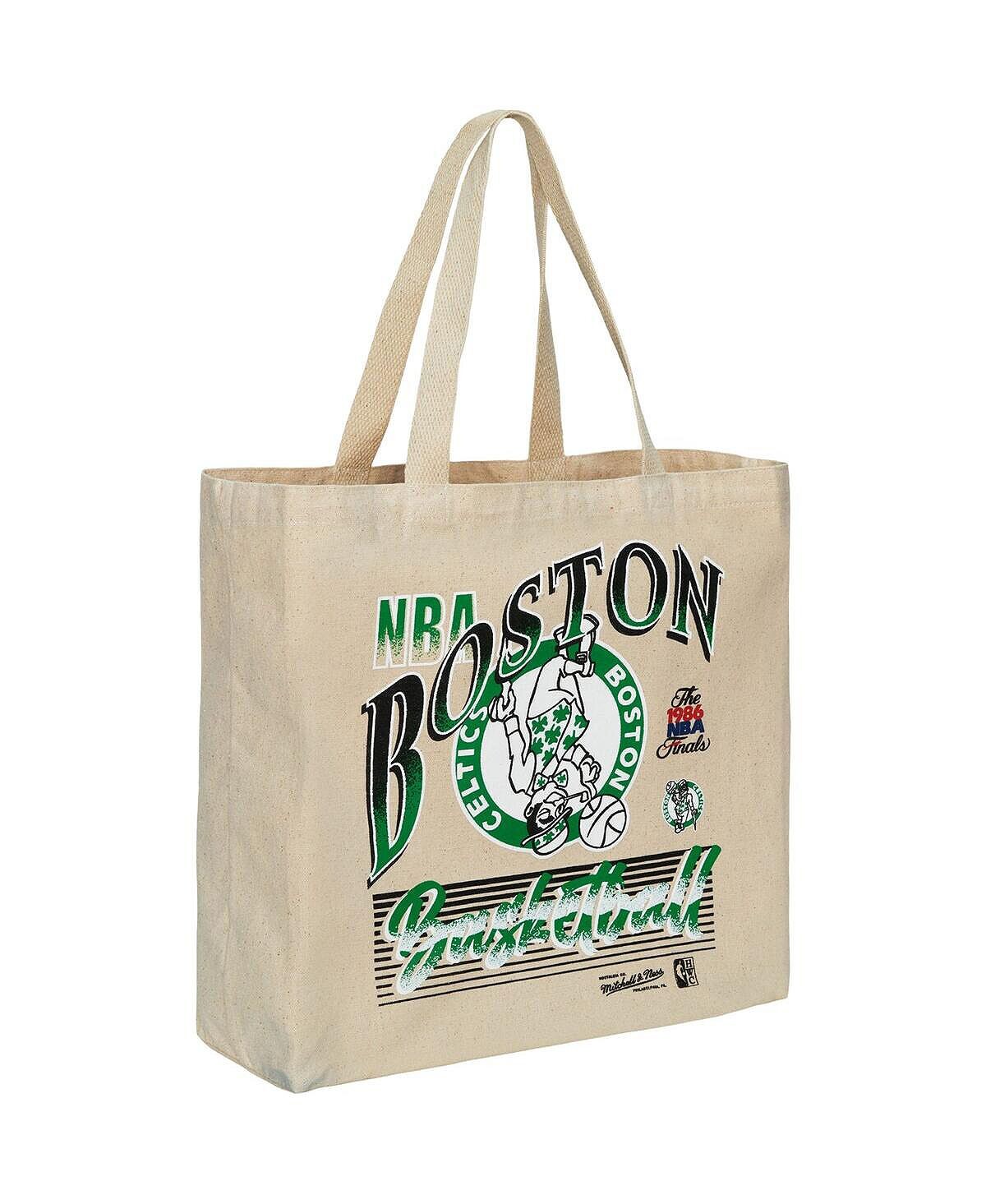 

Женская большая сумка с рисунком Boston Celtics Mitchell & Ness, белый