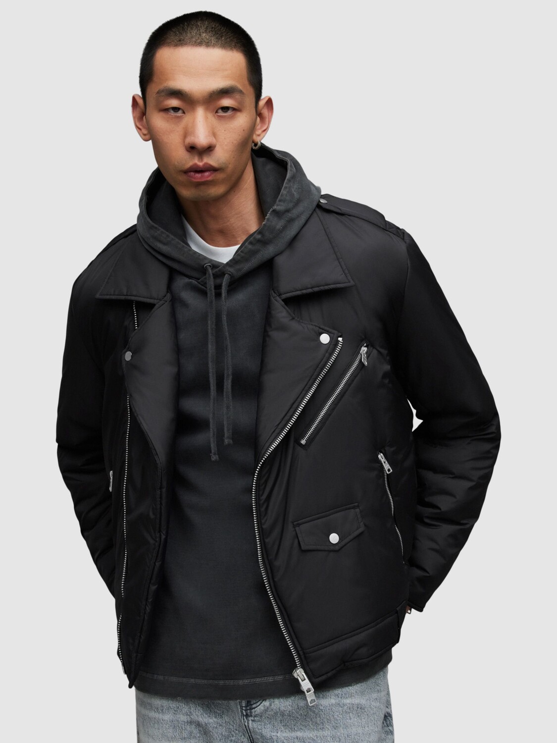 

Байкерская куртка AllSaints Miller, черная