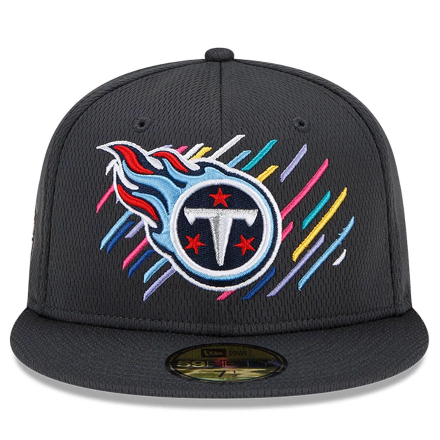 

Мужская облегающая шляпа New Era Charcoal Tennessee Titans 2021 NFL Crucial Catch 59FIFTY