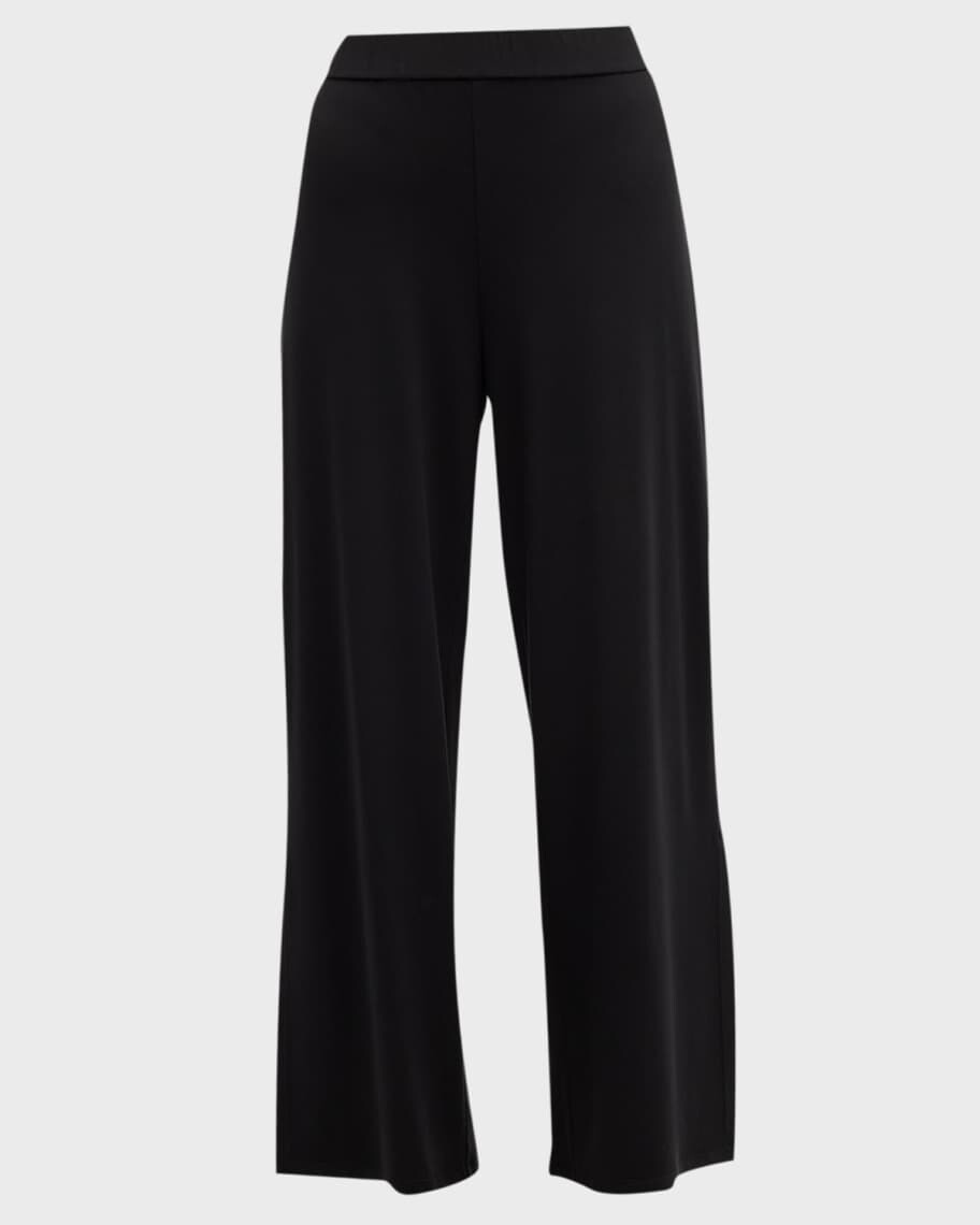 

Широкие трикотажные брюки с боковыми разрезами Eileen Fisher