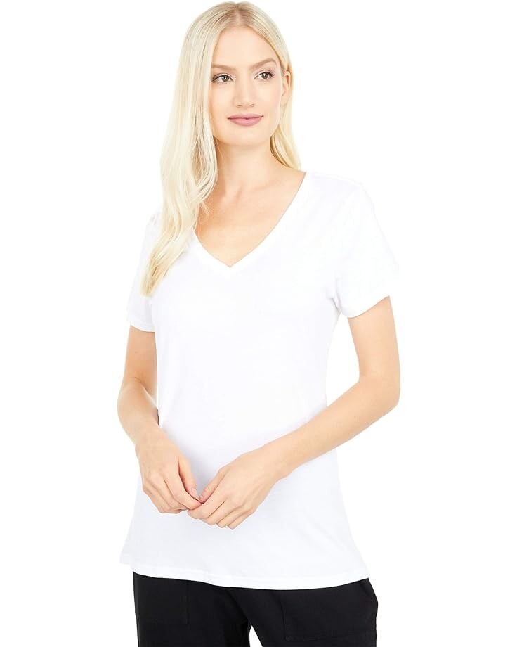 

Футболка PACT Organic Cotton Midweight V-Neck, белый