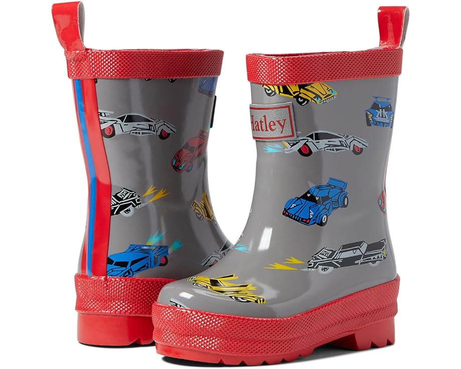 Ботинки Hatley Cars Shiny Rain Boots, серый ботинки hatley shiny rain boots темно синий