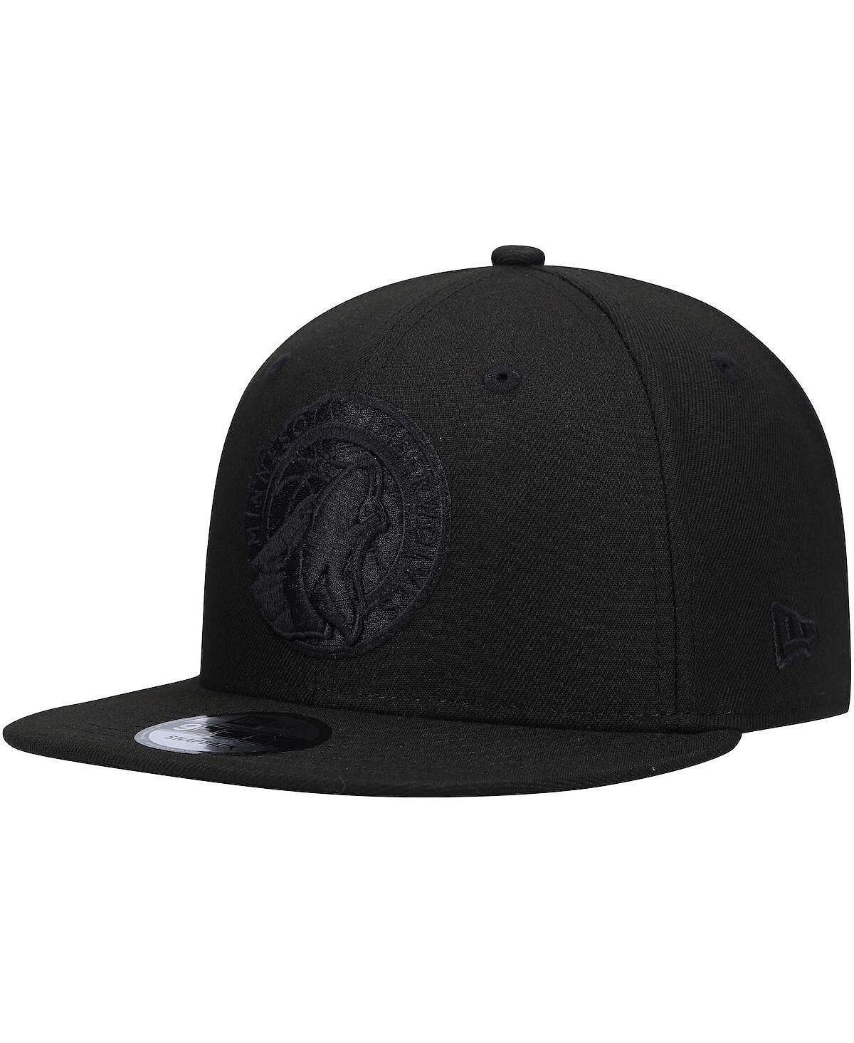 

Мужская бейсболка Minnesota Timberwolves Black On Black 9Fifty Snapback New Era