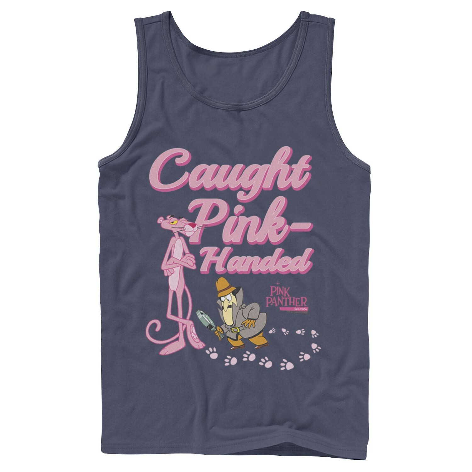 

Мужская майка Pink Panther поймана с розовыми руками Licensed Character, Серый