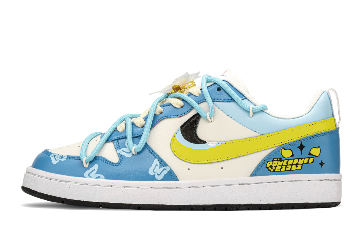 

Кроссовки Nike Court Borough Skateboarding Shoes Women's Low-top Yellow/blue, синий/желтый