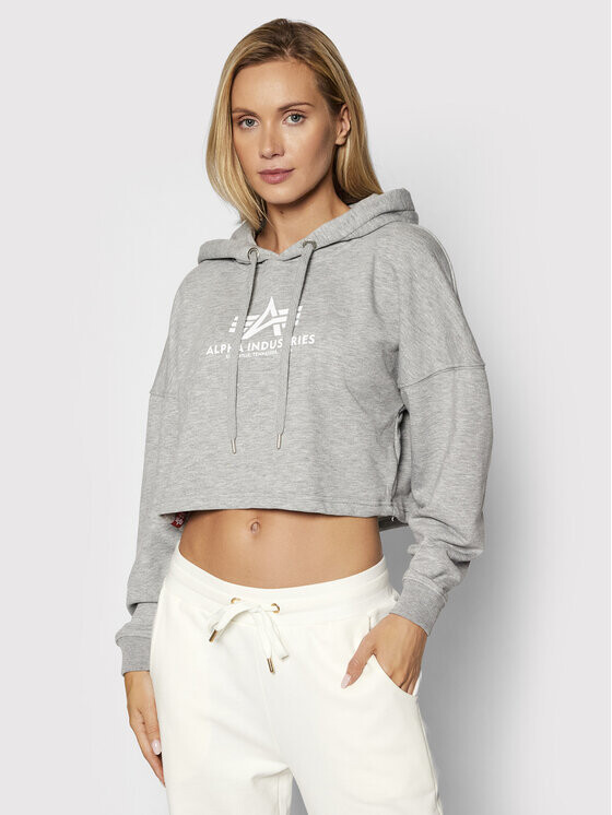 

Толстовка оверсайз Alpha Industries, серый