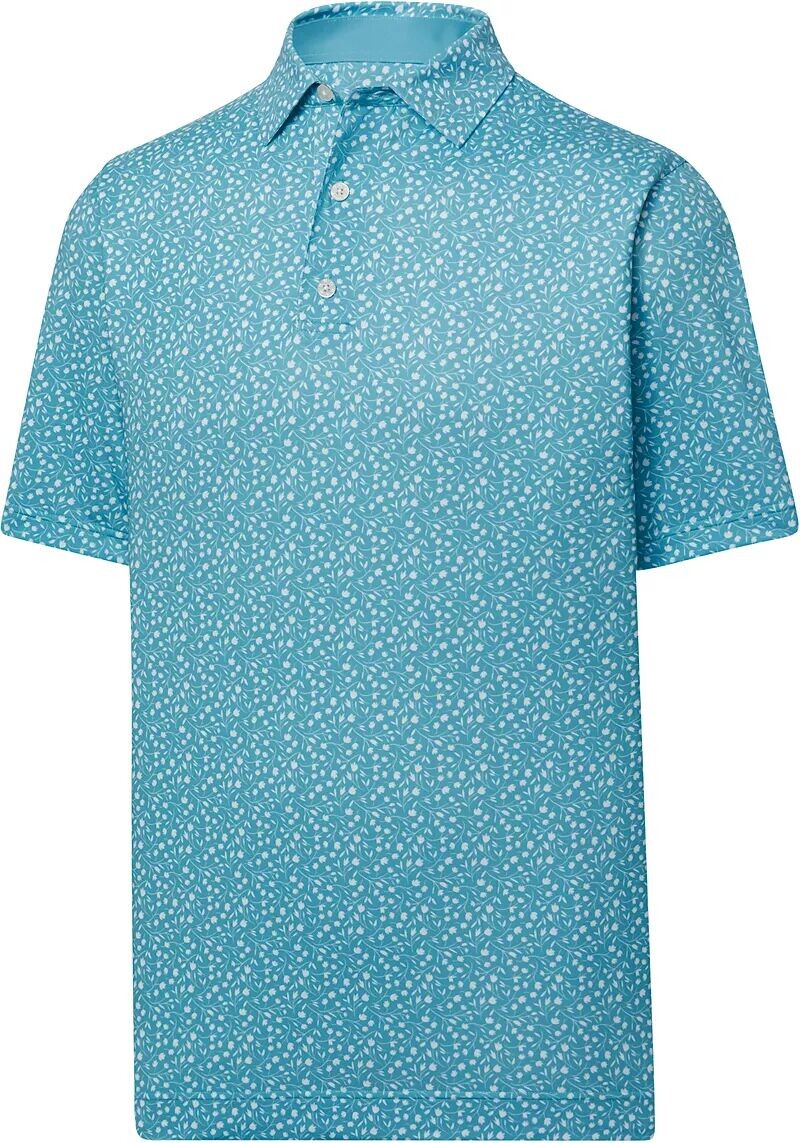 

Мужская рубашка для гольфа FootJoy Lisle Tossed Tulips, синий/белый