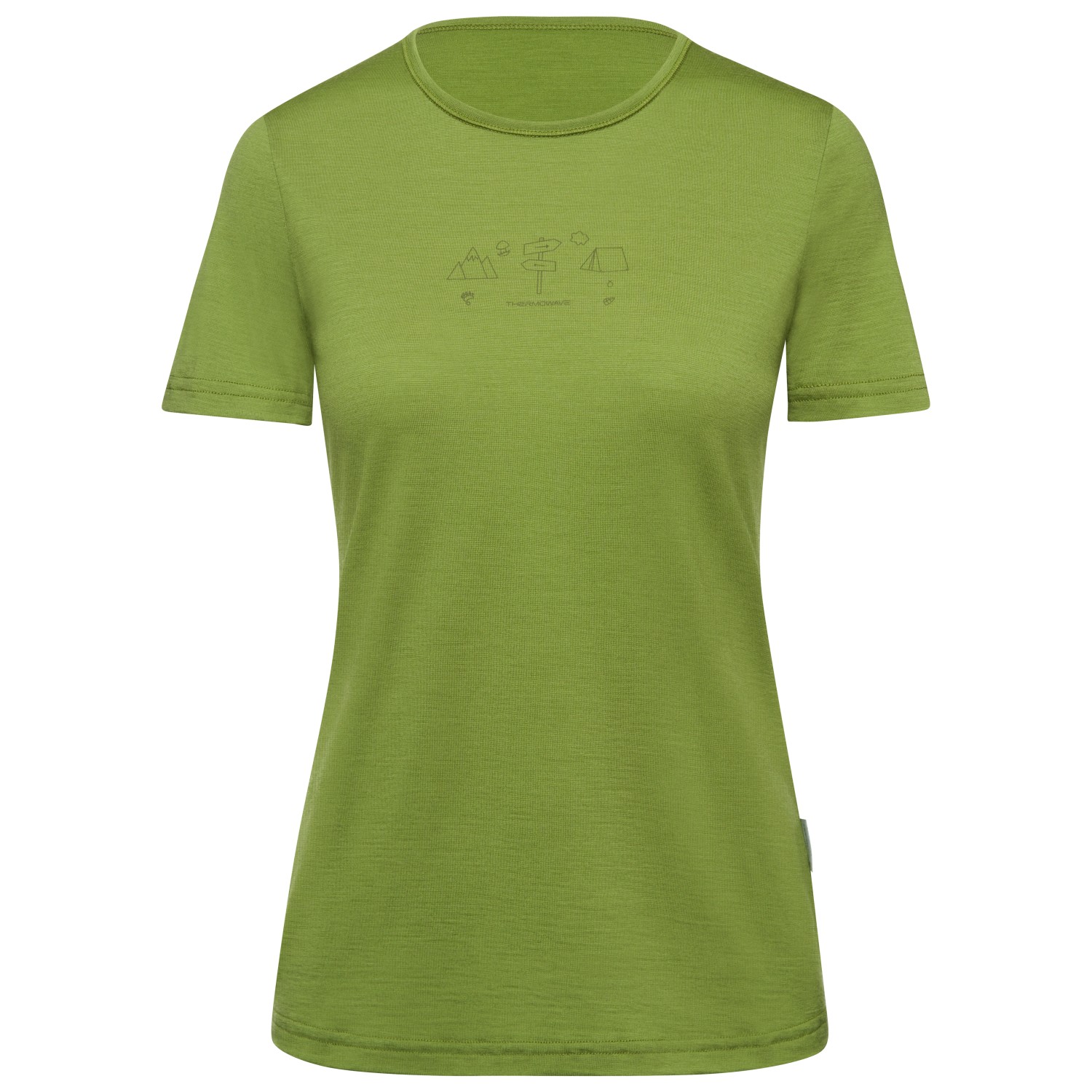 Рубашка из мериноса Thermowave Women's Merino Life T Shirt Van Life, цвет Spring Green