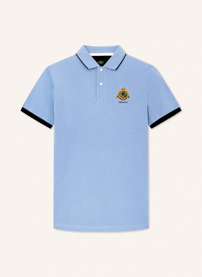 Рубашка-поло heritage logo polo Hackett London, синий рубашка поло heritage hackett london синий