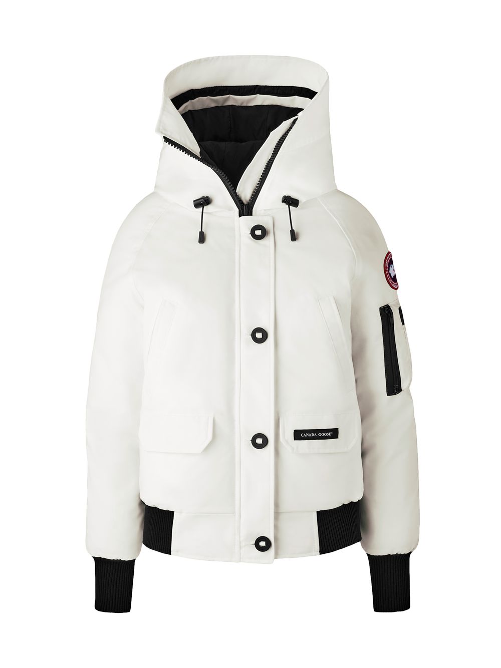 Пуховая куртка-бомбер Chilliwack Canada Goose, белый пуховик chilliwack бомбер canada goose kids черный