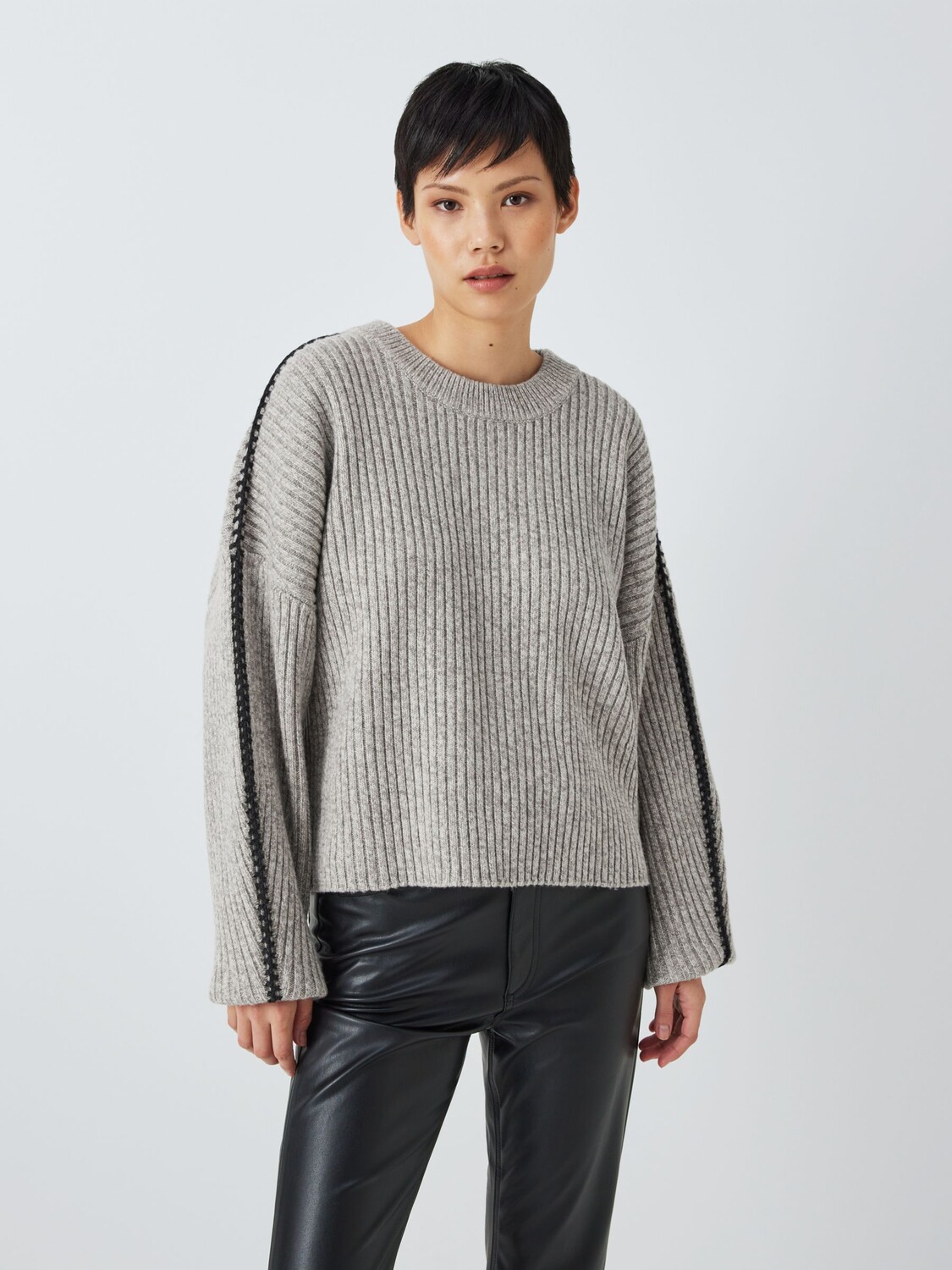 

Джемпер Ingrid из смесовой шерсти с круглым вырезом rag & bone, овес