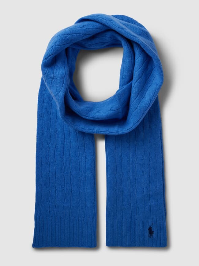 

Шарф вязанной вязки Polo Ralph Lauren, синий