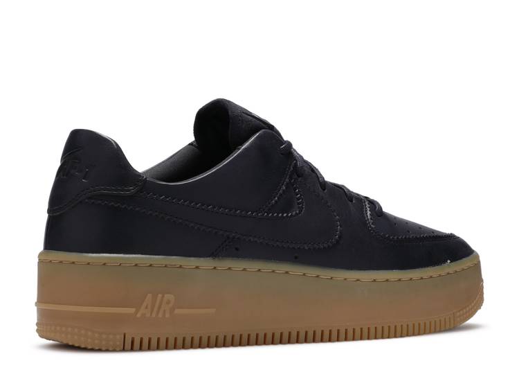 Nike air force 1 sage low black on sale suede