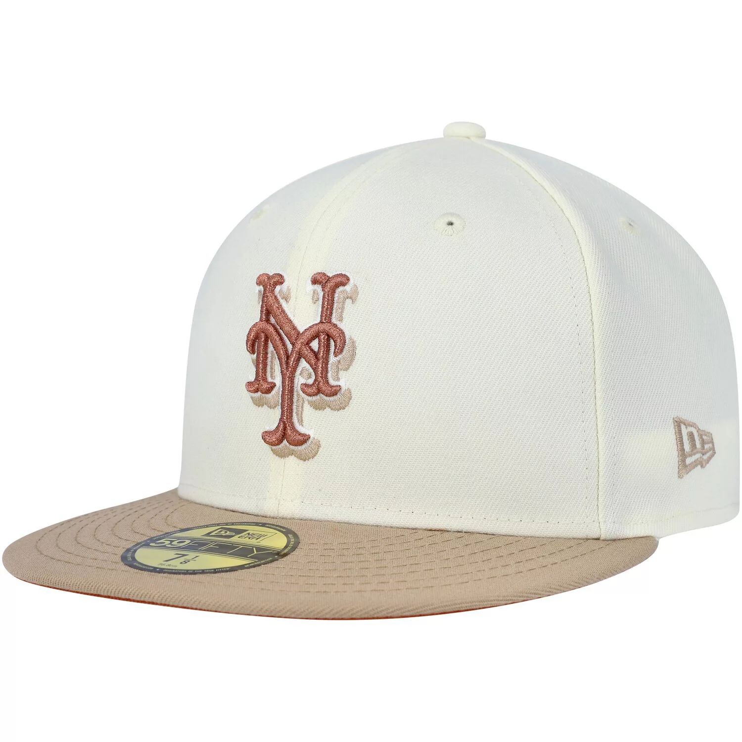 

Мужская кепка New Era Cream New York Mets Chrome Camel Rust Undervisor 59FIFTY