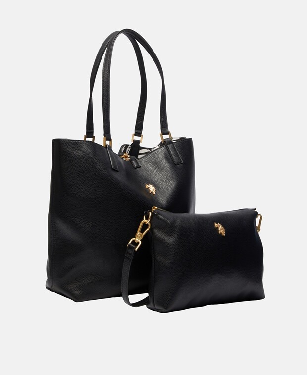 

Двусторонняя сумка шоппер U.S. Polo Assn., черный