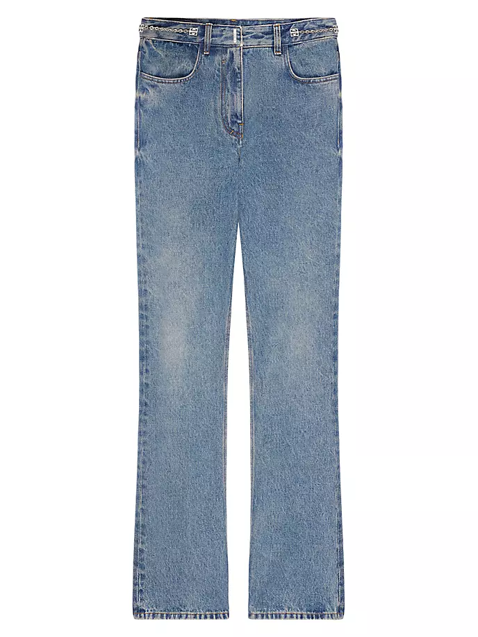 

Джинсы Boot Cut из денима с цепочками Givenchy, синий