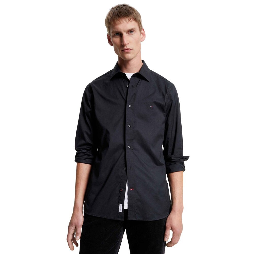 

Рубашка с длинным рукавом Tommy Hilfiger Flex Widespread Rf, черный